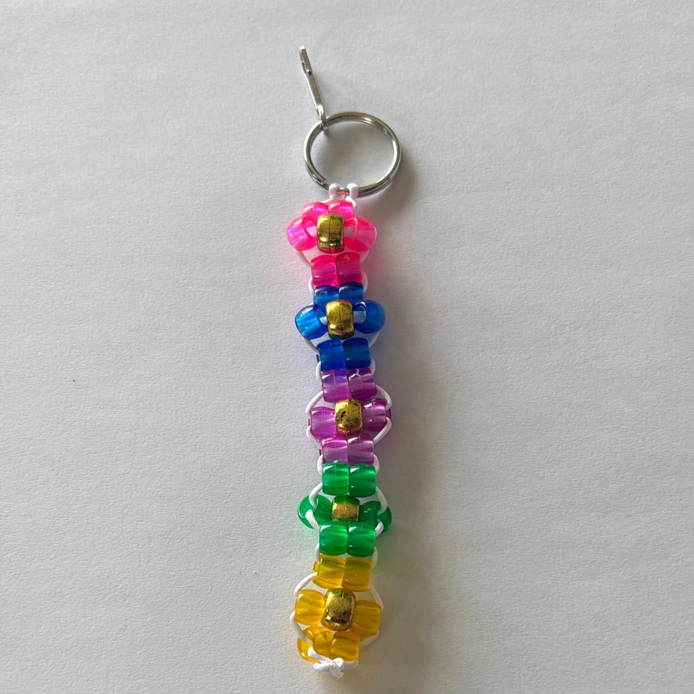 Handmade Colorful Beaded Keychain